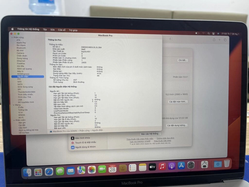 Thế Giới Số 365 | [Mới 99%] MacBook Pro 2019 13 inch Core i5 RAM 8GB SSD 128GB 1.4Hz