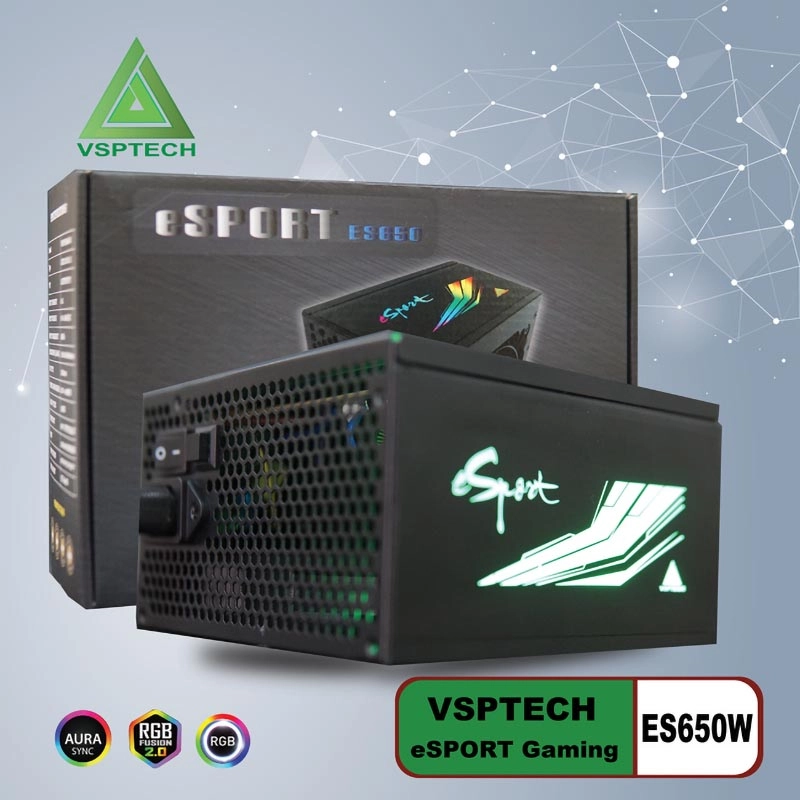 Thế Giới Số 365 | Nguồn máy tính VSP ES650W eSPORT Gaming 650W Led RGB SYNC