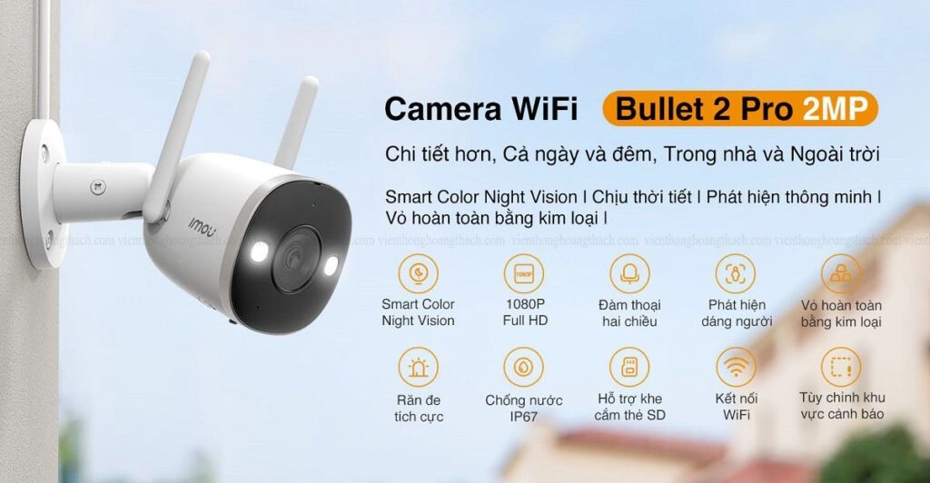 Thế Giới Số 365 | Camera Wifi Ngoài trời Full Color 2MP IMOU IPC-F26FEP - Góc nhìn rộng