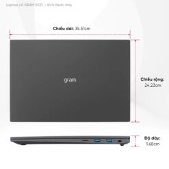 Thế Giới Số 365 | LG Gram 2023 16Z90R-G.AH76A5 (Core i7-1360P | 16GB | 512GB | Intel Iris Xe | 16-inch WQXGA | Win 11 | Xám)