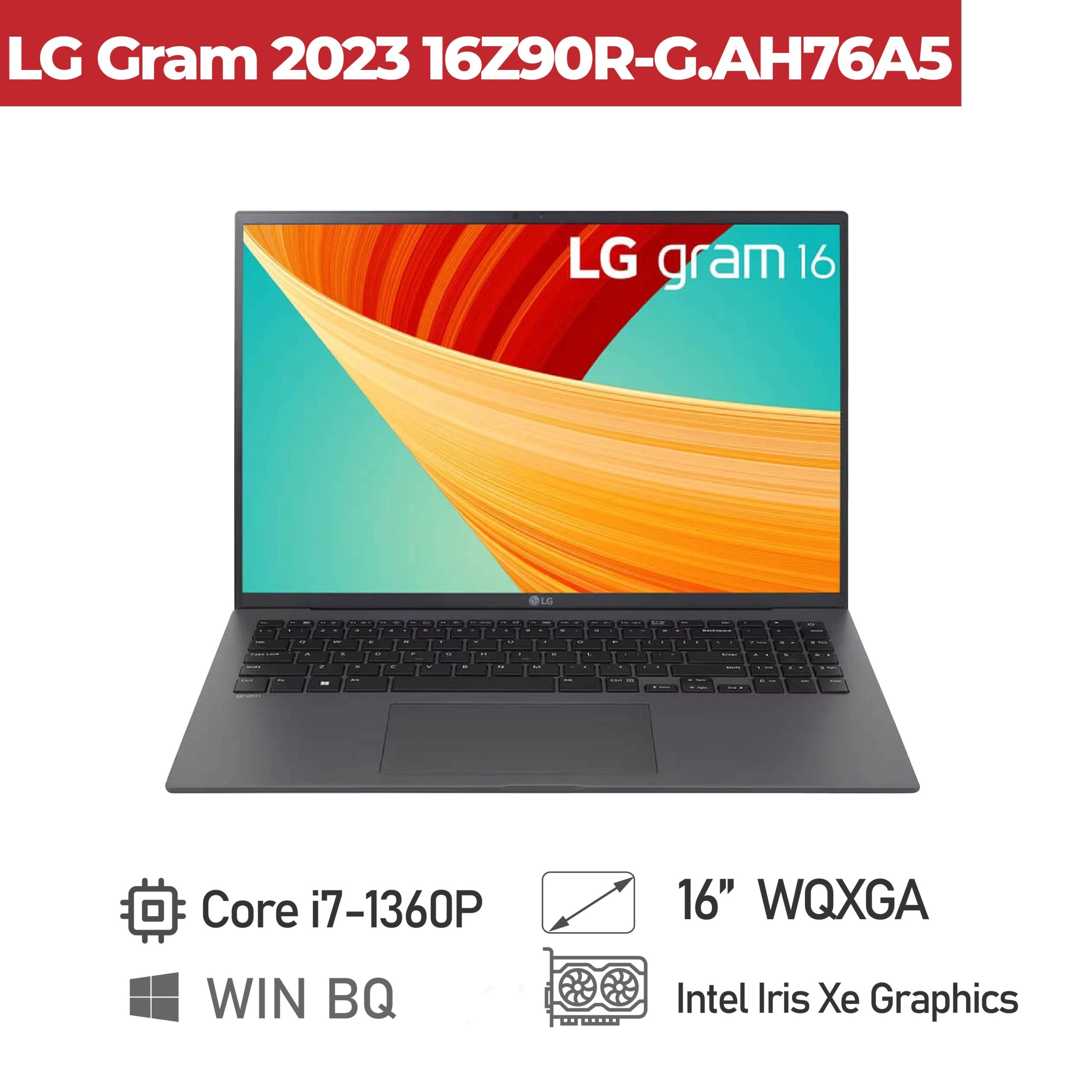 Thế Giới Số 365 | LG Gram 2023 16Z90R-G.AH76A5 (Core i7-1360P | 16GB | 512GB | Intel Iris Xe | 16-inch WQXGA | Win 11 | Xám)