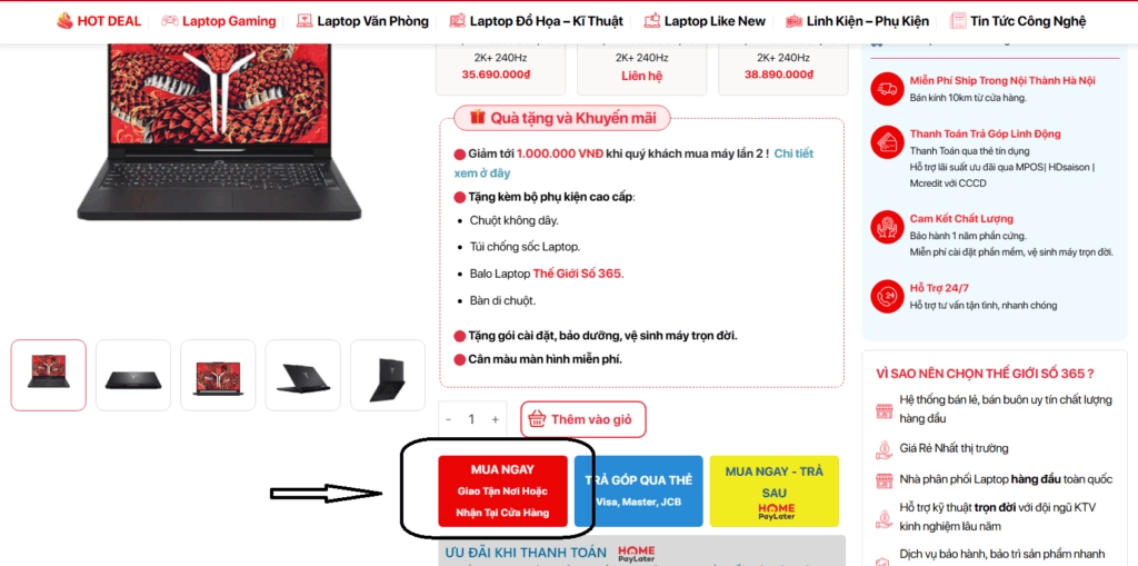 Thế Giới Số 365 | Hướng Dẫn Mua Hàng Online - Thế Giới Số 365