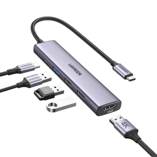Hub Chuyển Đổi Ugreen USB-C 5in1 CM478 15495