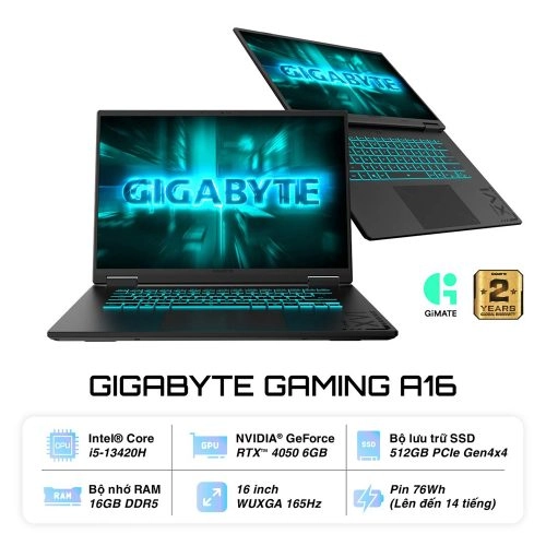 Thế Giới Số 365 | [New 100%] Gigabyte Gaming A16 CMHH2MY893SH (Core i5 13420H, 16GB, 512GB, RTX 4050 6GB, 16 FHD+ 165Hz)